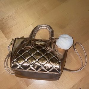 Gold crossbody bag